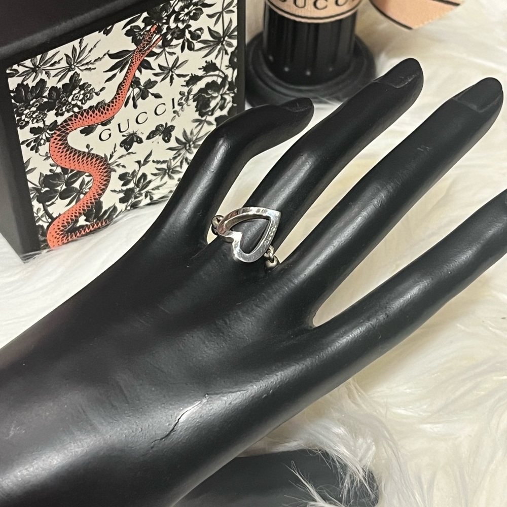 Gucci open heart ring - Size 7